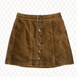 Brown Corduroy Skirt